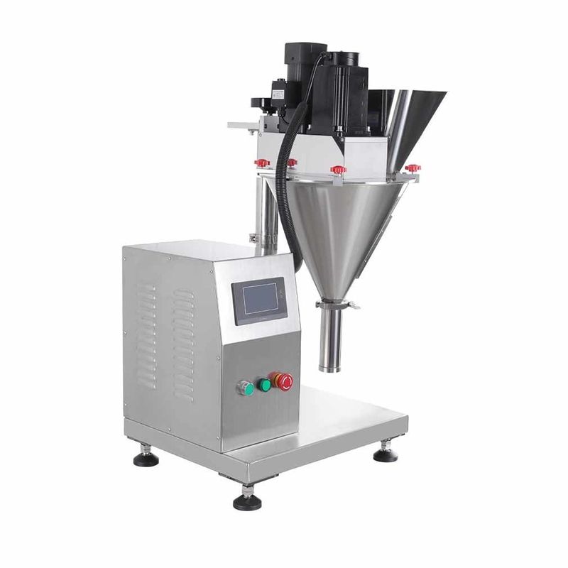 전기 구동 반 자동 파우더 충전 기계 병 가방 우유 화장품 무게 복용 오거 충전기