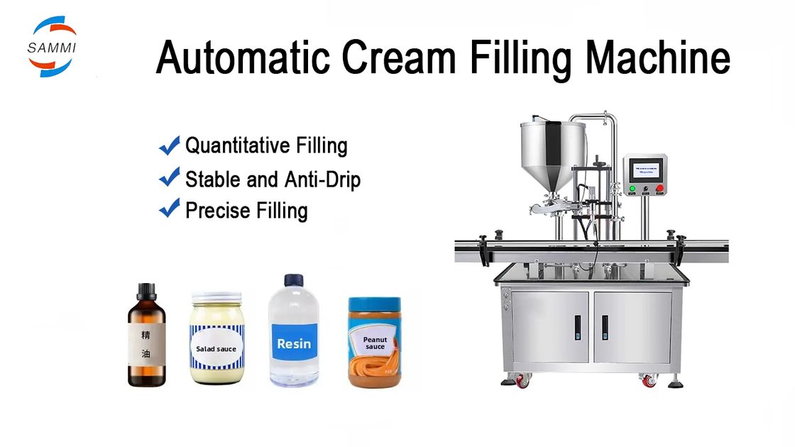 간편한 작동 완전 자동 서보 로터 펌프 페이스트 액체 충전 기계 (꿀 점성 액체 땅콩 버터 케첩용)