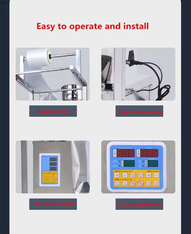 완전 자동 스낵 팝콘 친 칩스 견과류 가루 다기능 포장기