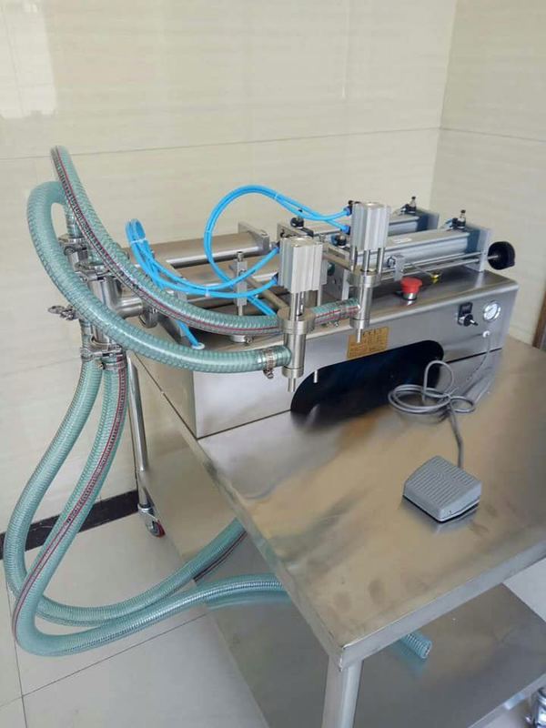 샴푸, 오일, 화학 물질을 채우기 위한 듀얼 노즐 공기 액체 채울기