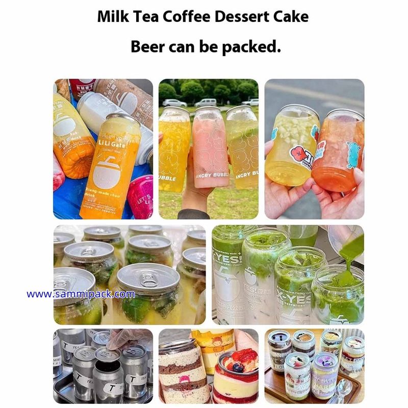 2025 새로운 디자인 가정 및 상업용 반 자동 애완 동물 캔 봉쇄 기계 200ml 250ml 330ml 500ml 주류 캔 봉쇄기