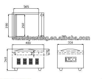 핫 세일 단일 챔버 진공 포장기 / 테이블탑 진공 실러, PV PET 플라스틱 백, 소고기/해산물/고기/사탕/곡물용