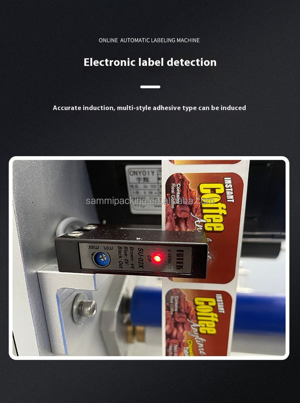 사각 병용 데스크탑 양면 라벨 부착기 자동 평면 원형 플라스틱 유리 병 스티커 기계 컨베이어 포함