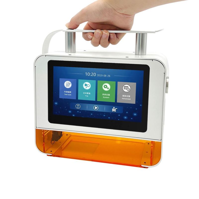 보증 100% 양질의 휴대용 데스크탑 날짜 로고 코드 UV 레이저 프린터 파이버 레이저 마킹 머신