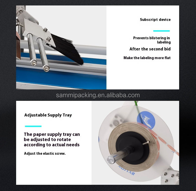 평면, 상자, 가방용 전문 고속 자동 라벨링 기계 - 컨베이어 포함 자체 접착 스티커 라벨러