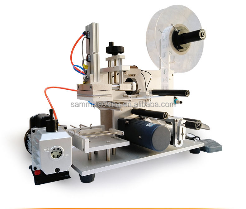 소규모 사업체를 위한 저렴한 비용의 전문 라벨 스티커 기계 - 사각 병 및 평평한 표면용 반자동 라벨러
