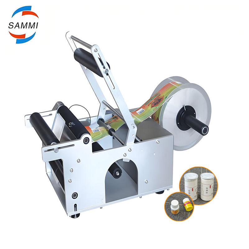 소형 데스크탑 병 포장 라벨링 기계 자동 원형 병 라벨링 기계 수동 라벨 기계 대체