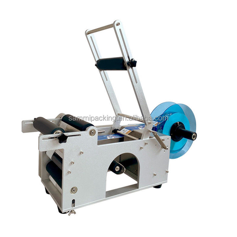 MT-50 유리 및 플라스틱 원형 병 수동 접착 스티커 라벨링 기계 판매