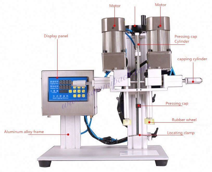 반자동 전기 데스크톱 음료 캡 커핑 머신 신식품 자동 나사 커퍼 장치 병 캡 뚜?? 밀폐 모터