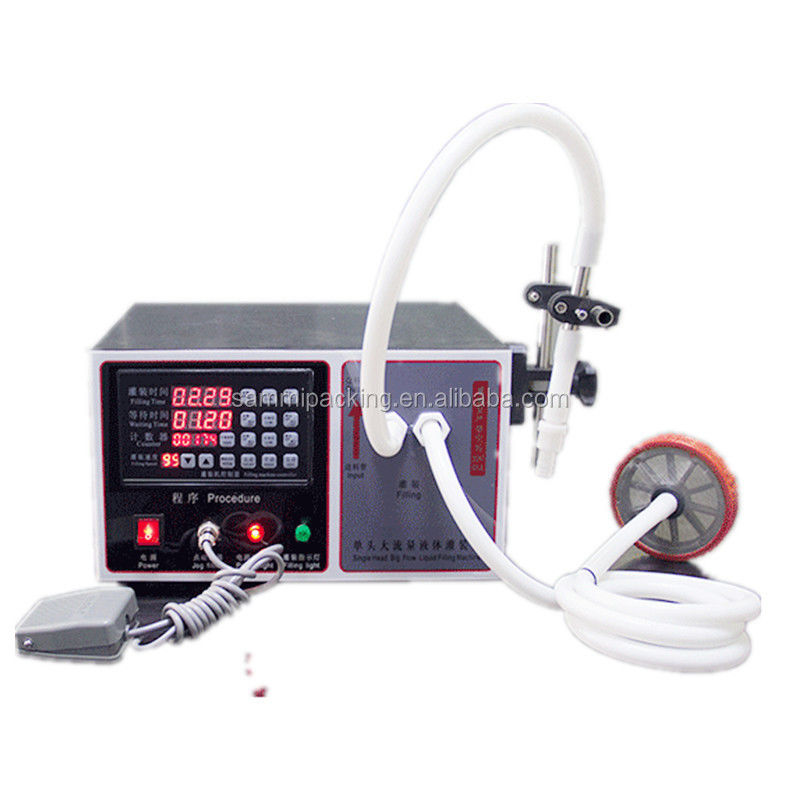 식품 등급 소형 액체 충전 기계 반자동 304 스테인리스 스틸 주스, 꿀, 오일, 탄산수 17L/min