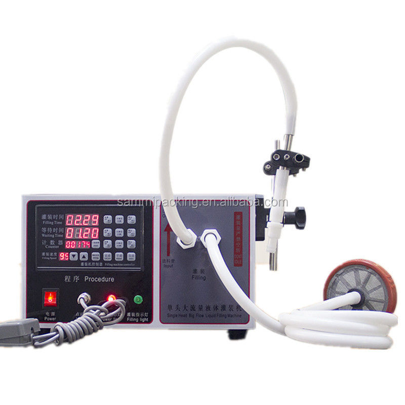 식품 등급 소형 액체 충전 기계 반자동 304 스테인리스 스틸 주스, 꿀, 오일, 탄산수 17L/min