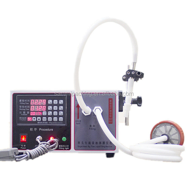 식품 등급 소형 액체 충전 기계 반자동 304 스테인리스 스틸 주스, 꿀, 오일, 탄산수 17L/min