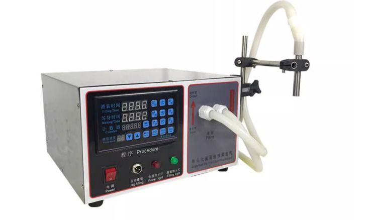 식품 등급 소형 액체 충전 기계 반자동 304 스테인리스 스틸 주스, 꿀, 오일, 탄산수 17L/min