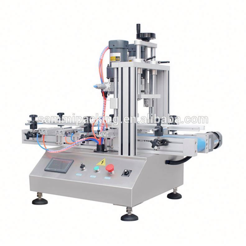 공장 직판 판매 새로운 디자인 공기 테이블 톱 자동 트리거 스프레이 캡 머신 플라스틱 병 잔 캡 머신