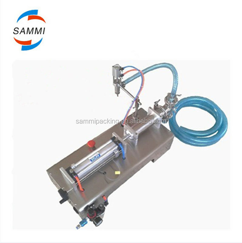 고효율 단일 머리 피스톤 액체 충전 기계100-1000ml 물유 주스 음료 충전 기계 병/통