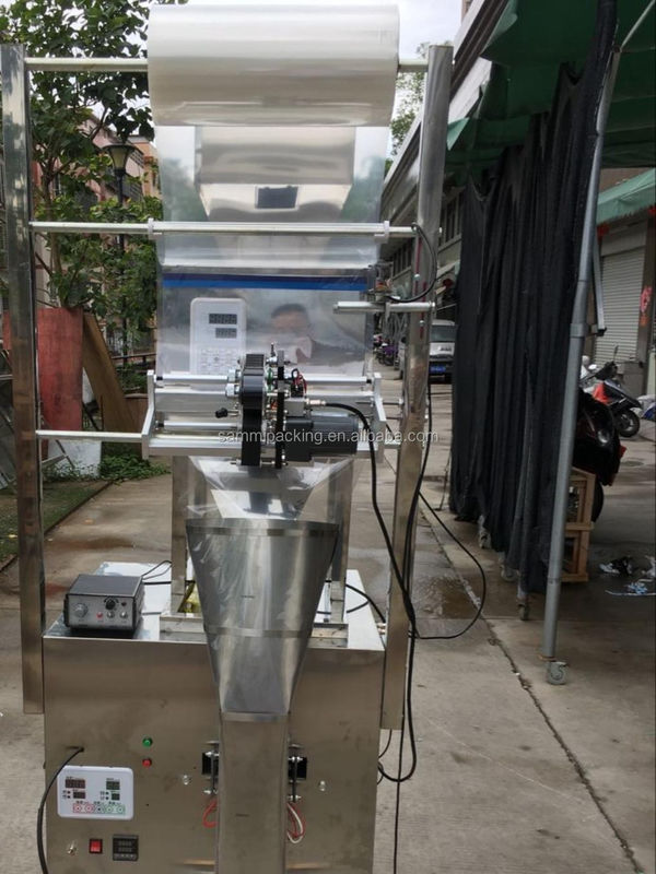 매우 핫한 판매 100-500g 부피식 자동 파우치 포장기 (날짜 프린터 및 광전 센서 포함)