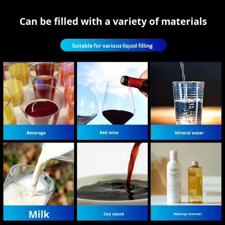 간단한 조작 자동 4두 충전기 구강 액체 충전기 우유 주스 간장 식초용