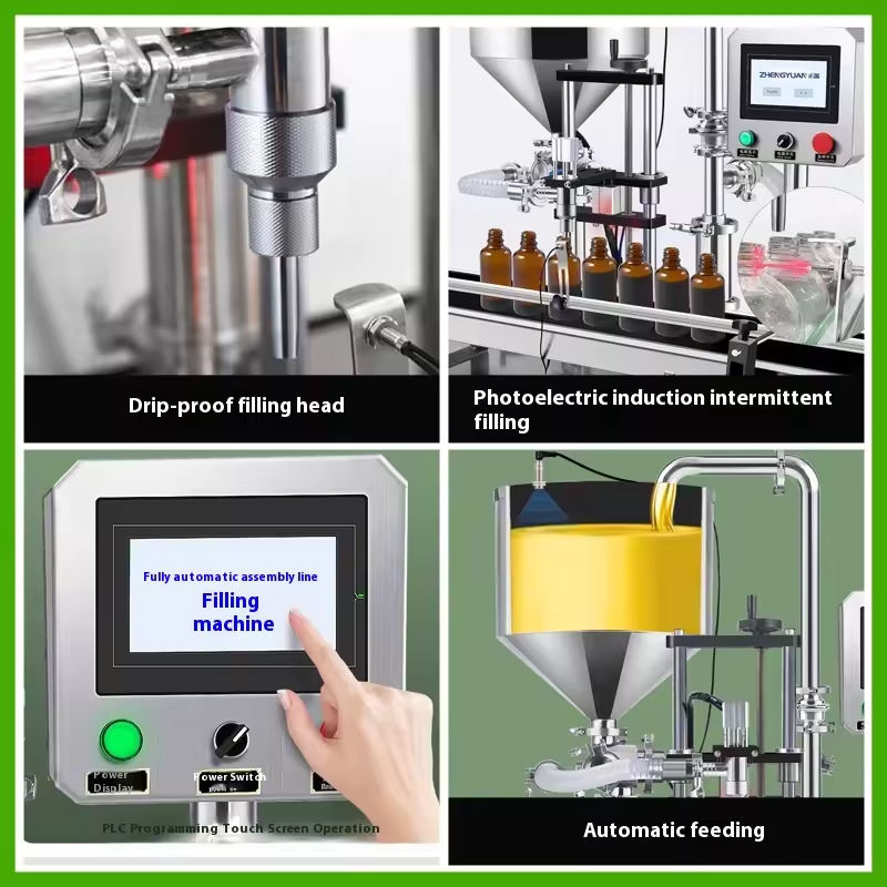 간편한 작동 완전 자동 서보 로터 펌프 페이스트 액체 충전 기계 (꿀 점성 액체 땅콩 버터 케첩용)