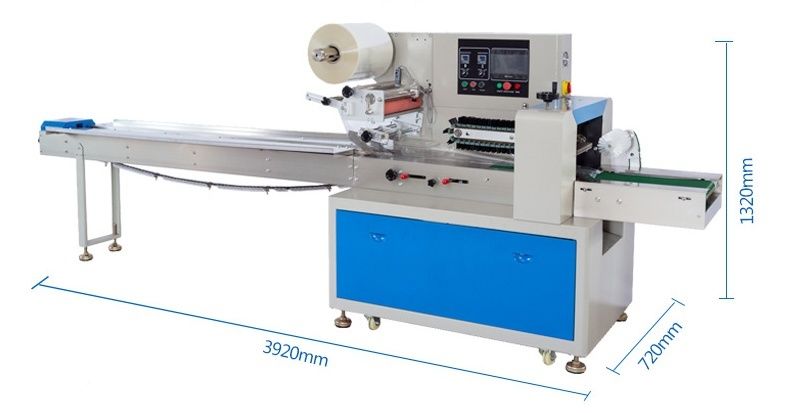 작은 쿠키를 위한 이중 주파수 흐름 포장 기계 쿠키 흐름 포장 기계 식품 베개 포장 기계