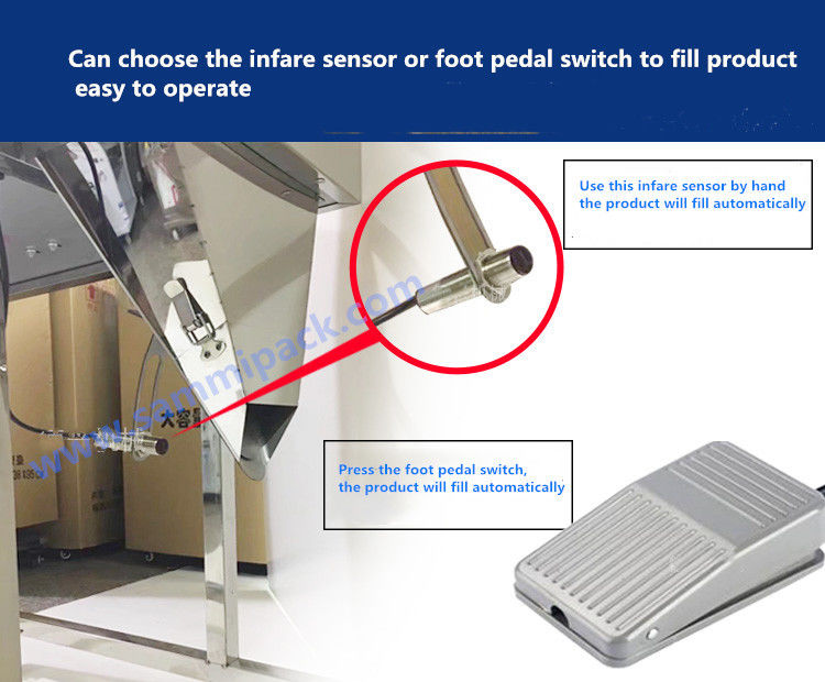 최신 100-2500g 대용량 곡물 쌀 커피 계량 충전 기계 (대형 호퍼 포함)