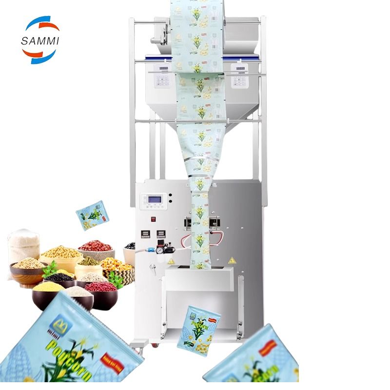 도매 신형 다기능 이중 헤드 설탕 충전 커피 원두 계량 포장기 500g 1000g 고품질