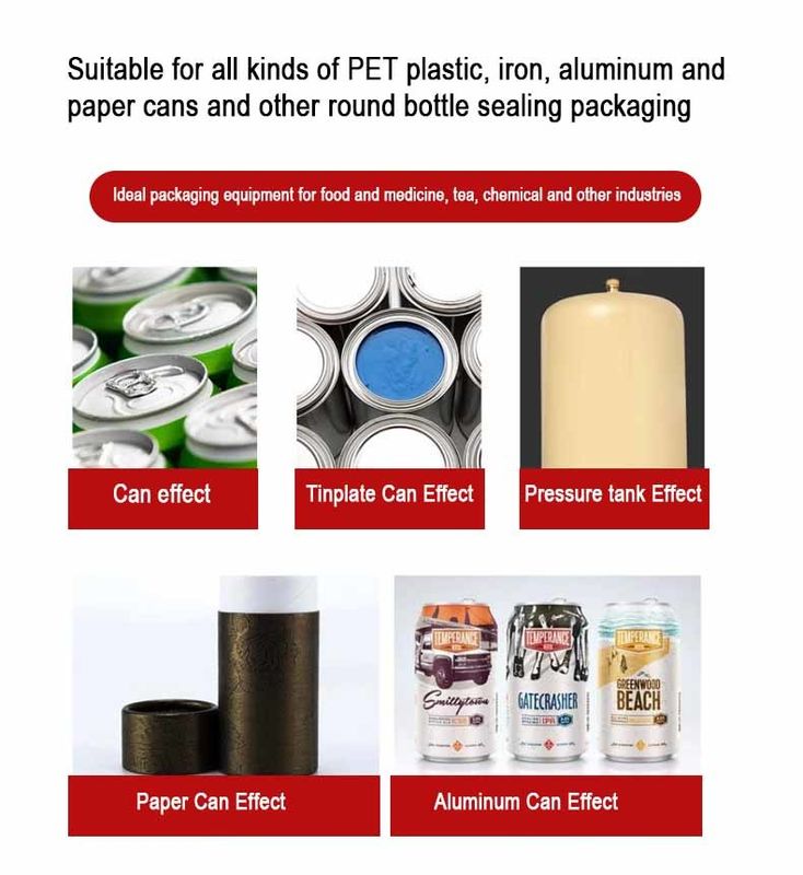 자동 캔 시머 닫기 기계 톤 파스트 틴 애완 동물 알루미늄 캔 전문 공장 주문 제작 신품 상태