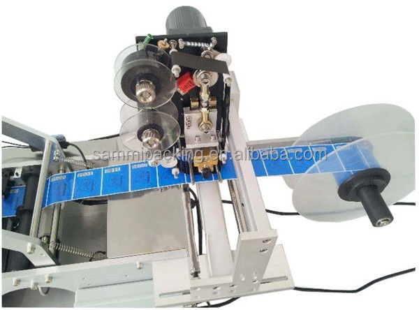 반자동 원형 병 라벨러, 생산 날짜, 배치 번호 코드 인쇄 기능 라벨링 기계