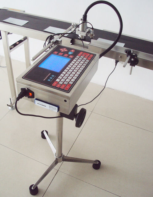 산업용 CIJ 잉크젯 프린터 병 와이어 케이블 마커 계란 날짜 코딩 로고 인쇄 기계