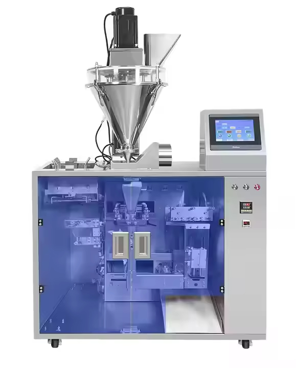 체인 팩 스탠드업 지퍼 봉지 포장 기계 강아지 음식 무게 채우기 봉장 기계 플라스틱 가방 포장