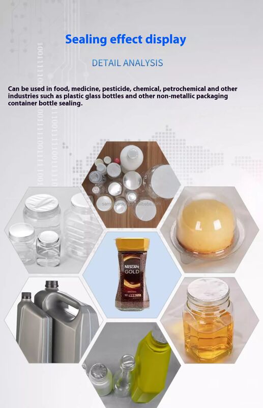 고효율 반자동 플라스틱 유리 캔 병 항아리 알루미늄 호일 뚜껑 유도 밀봉기