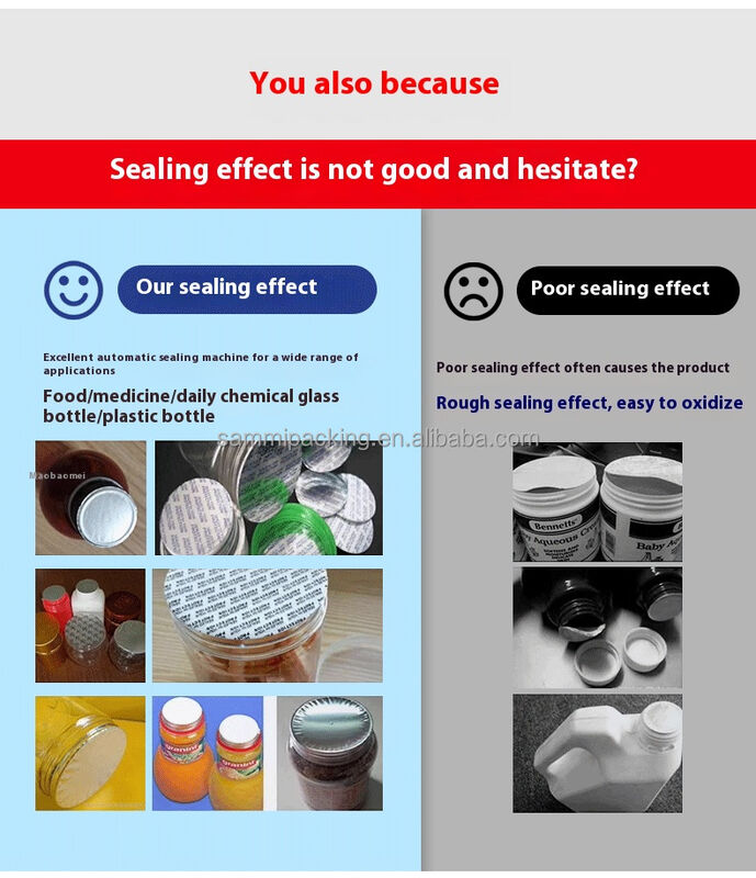 고효율 반자동 플라스틱 유리 캔 병 항아리 알루미늄 호일 뚜껑 유도 밀봉기