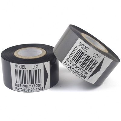 블랙 플라스틱 핫 포일 리본 25mm 30mm 35mm 유효기간 프린터