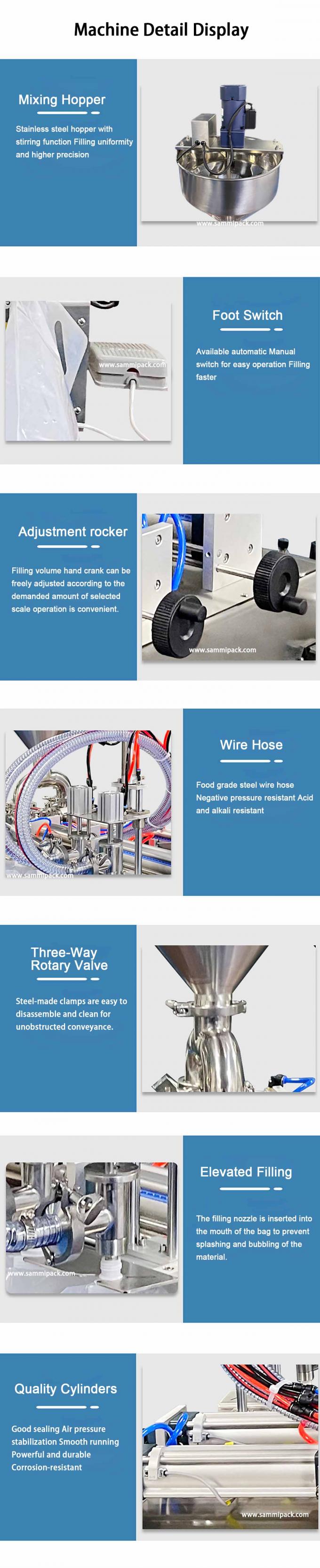 산업용 반 자동 꿀 음료 가방 스푸트 포지 주스 채우기 기계 액체 식품 5