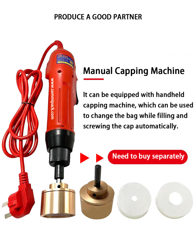 220V 이중 노즐 액체 물 주둥이 파우치 백 충전기 스탠드업 노즐 백 반자동 충전 및 밀봉 5