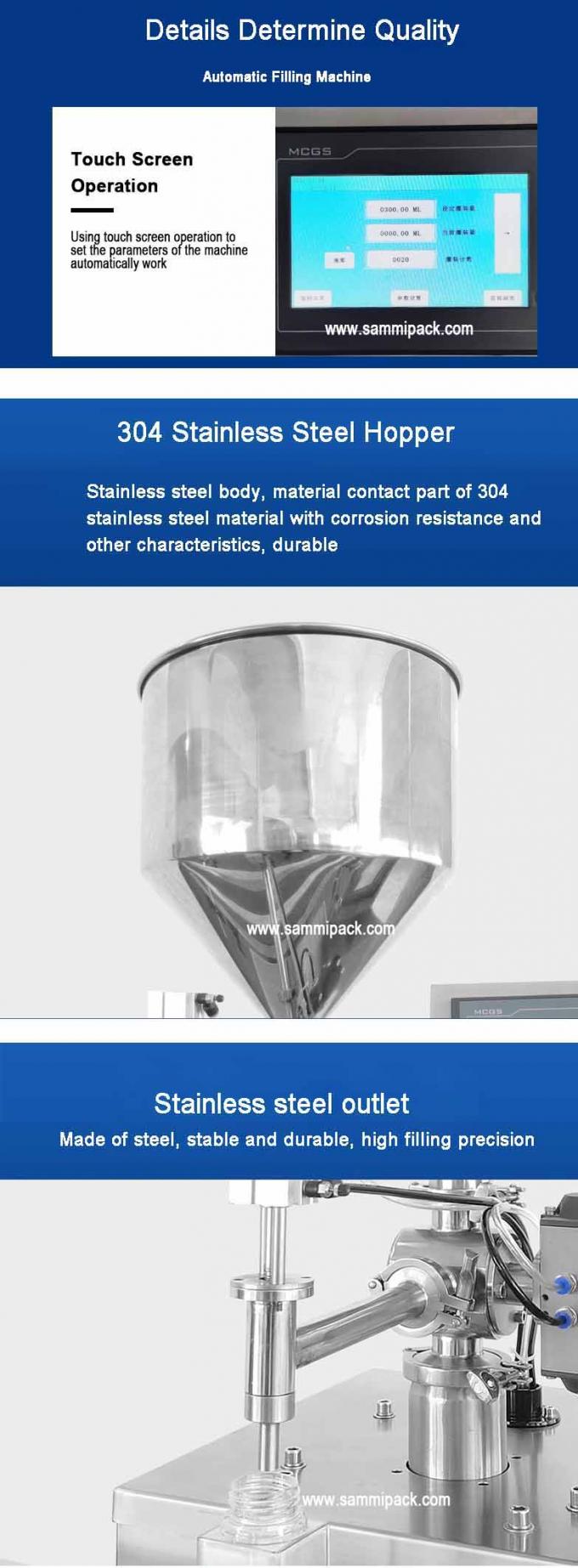 플라스틱 포장 재료 컨베이어 및 터치 스크린으로 수직 페이스트 채우기 4