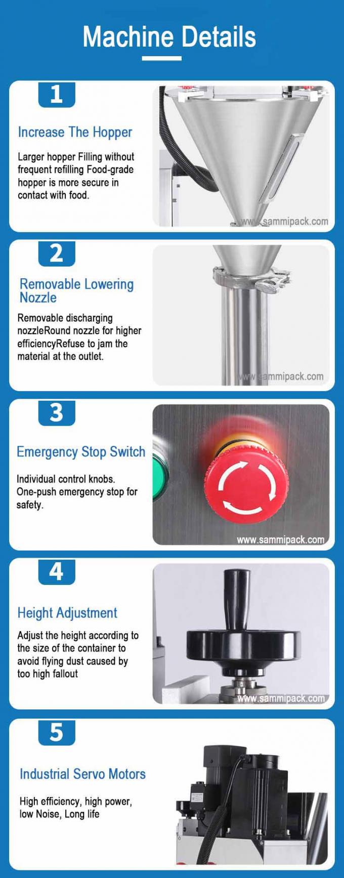 편리한 벤치 분말 충전기 상업용 소형 데스크탑 향신료 밀가루 우유 분말 오거 스크류 필러 8