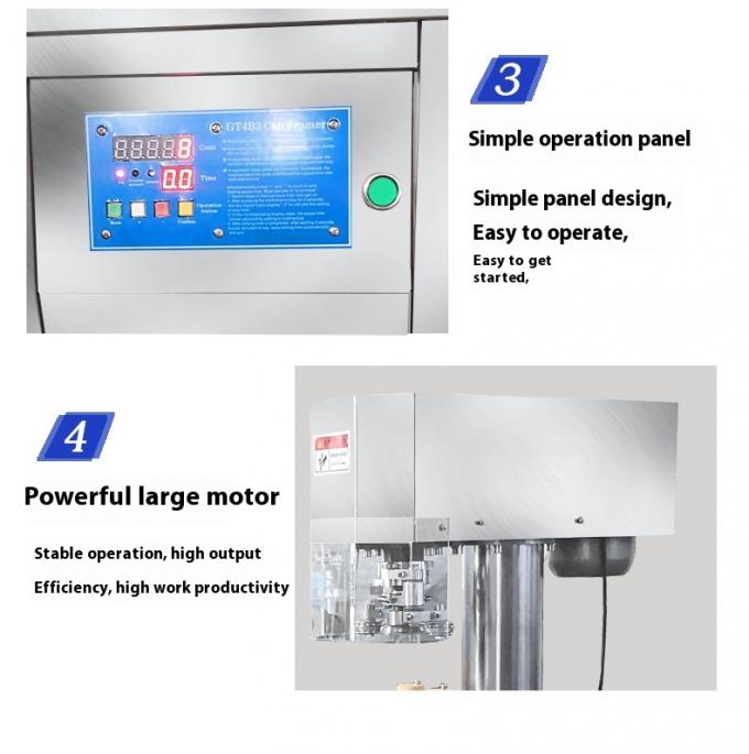 수직 틴 캔 시일러 플라스틱 캔 알루미늄 캔을 위한 상업용 반 자동 캔 시일러 기계 9