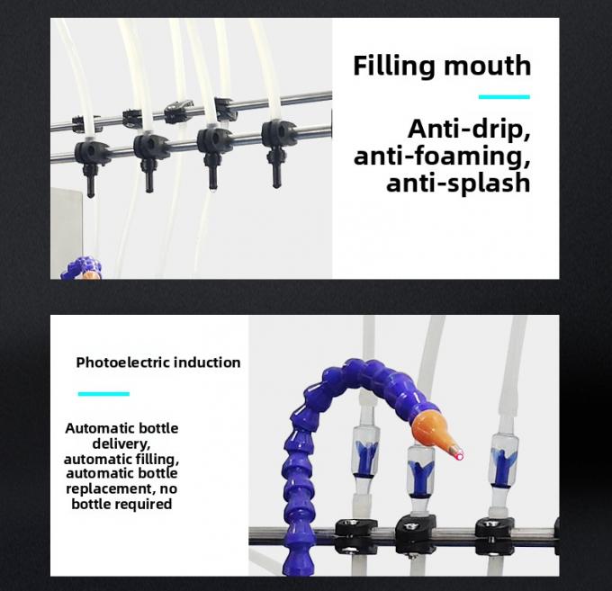 주문 공장의 가격 주스 음료 우유 작은 채우기 위해 4 머리 자기 펌프 액체 채우기 7